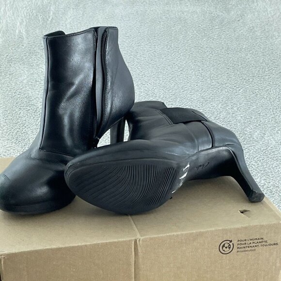 Clarks Women's Ambyr Rise Ankle Boot, Black Leather, 6 NWB S097 - Picture 5 of 7